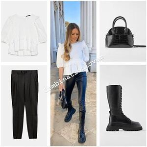 ZARA RUFFLED TEXTURED TOP